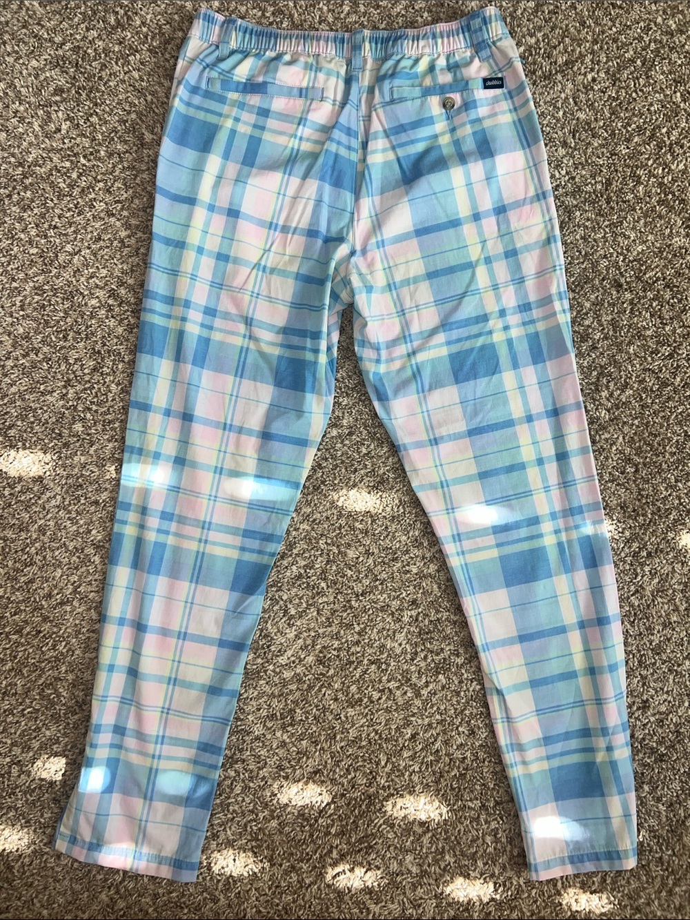 EUC! Chubbies Weekender Pastel Plaid Casual Pants Size MED - Picture 9 of 16